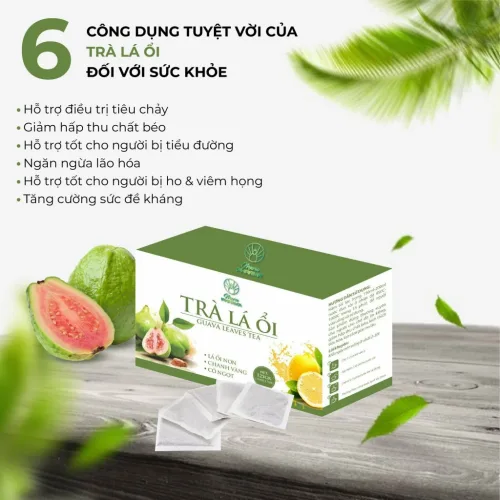 Trà Là Ổi Hỗ Trợ Giảm Mỡ Guava Leav Tea Maria Pharma