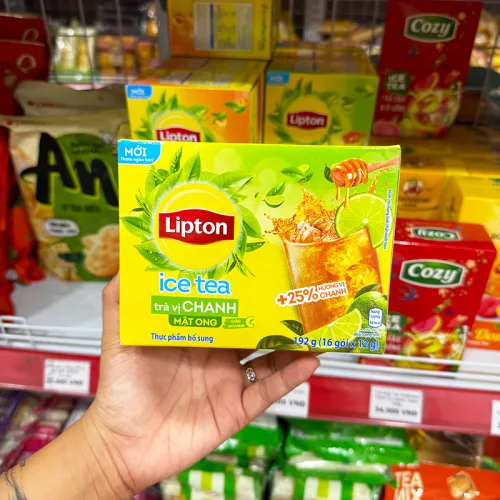 Trà Lipton Ice Tea Trà Vị Chanh Mật Ong 192g (16 Gói x 12g)