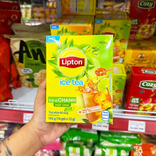 Trà Lipton Ice Tea Trà Vị Chanh Mật Ong 192g (16 Gói x 12g)