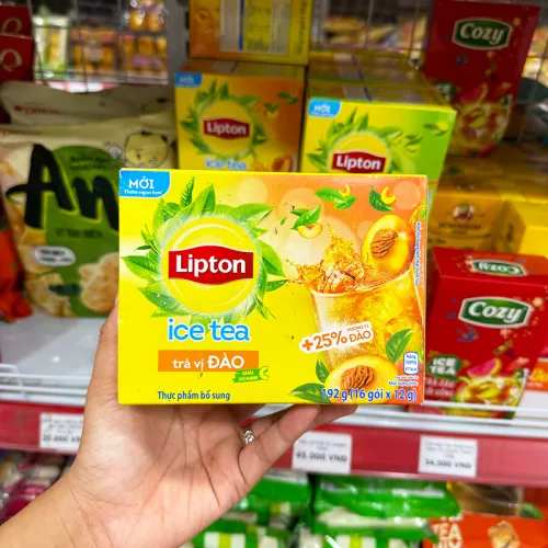 Trà Lipton Ice Tea Trà Vị Đào Thơm Ngon 192g (16 Gói x 12g)