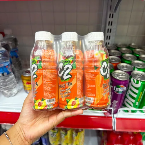Trà Xanh C2 Hương Đào Thùng 24 Chai Nhỏ (225ml/Chai)