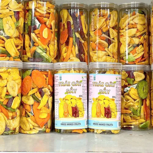 Trái Cây Thập Cẩm Sấy Giòn Thơm Ngon 300g Hộp