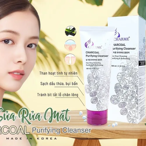 Trải nghiệm Sữa Rửa Mặt Than Hoạt Tính Charme Charcoal Purifying Cleanser này Chắc chắn bạn sẽ xuýt xoa ngay từ những lần dùng đầu tiên