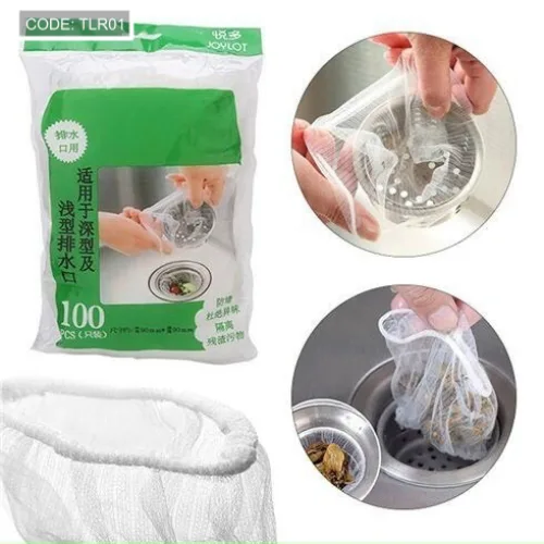 Combo 3 Túi Lọc Rác Bồn Rửa Chén (Set 100 Cái 9x9cm)