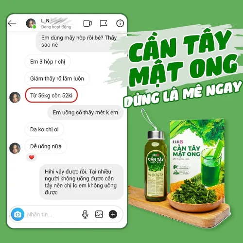 Uống một lần thôi là mê CẦN TÂY MẬT ONG cả đời