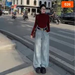 Váy Suông Dài - Váy Jeans Nữ - Váy Nữ Thắt Nơ - Quần Suông Dài - Quần Bí Ngô - Chất Liệu Vải Đẹp Dày Mềm Không Co Giãn Mặc Bền Đẹp (Nhiều Mẫu)
