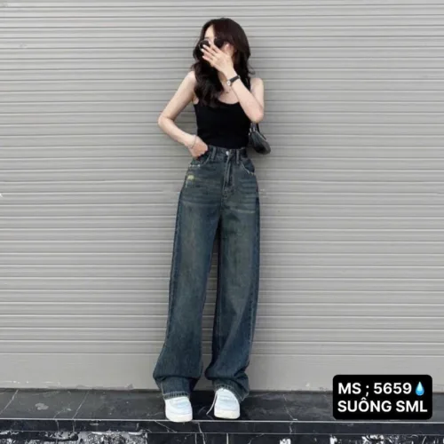 Váy Suông Dài - Váy Jeans Nữ - Váy Nữ Thắt Nơ - Quần Suông Dài - Quần Bí Ngô - Chất Liệu Vải Đẹp Dày Mềm Không Co Giãn Mặc Bền Đẹp (Nhiều Mẫu)