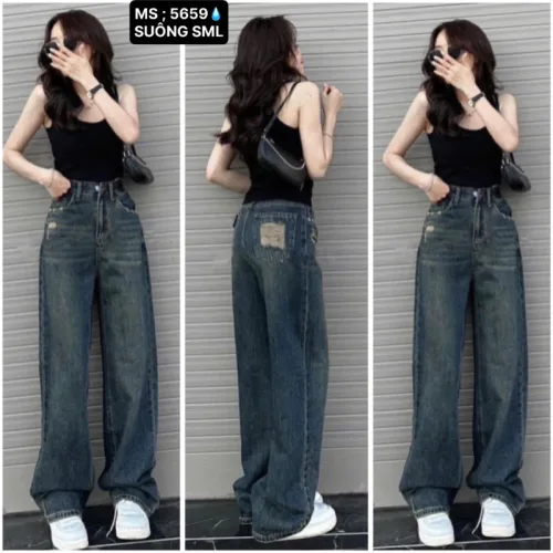 Váy Suông Dài - Váy Jeans Nữ - Váy Nữ Thắt Nơ - Quần Suông Dài - Quần Bí Ngô - Chất Liệu Vải Đẹp Dày Mềm Không Co Giãn Mặc Bền Đẹp (Nhiều Mẫu)