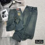Váy Suông Dài - Váy Jeans Nữ - Váy Nữ Thắt Nơ - Quần Suông Dài - Quần Bí Ngô - Chất Liệu Vải Đẹp Dày Mềm Không Co Giãn Mặc Bền Đẹp (Nhiều Mẫu)