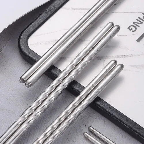 Vỉ 5 Đôi Đũa Inox Chất Lượng Cao 22cm