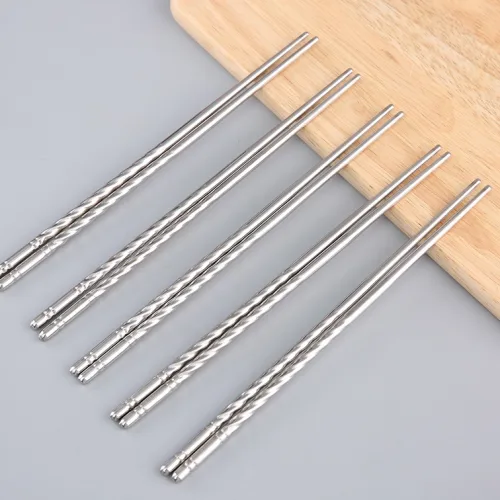 Vỉ 5 Đôi Đũa Inox Chất Lượng Cao 22cm