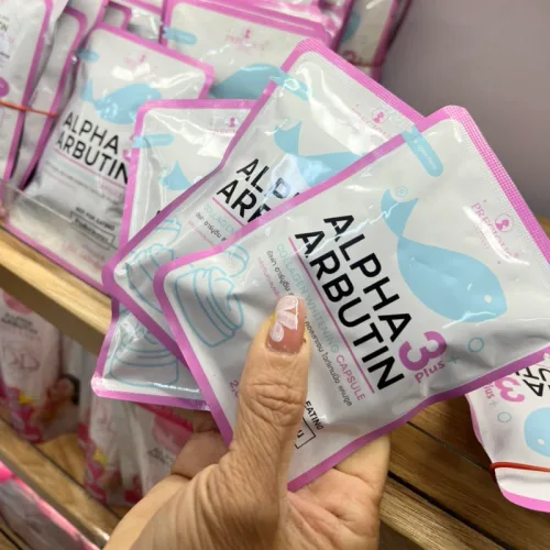Viên Bột Kích Trắng Body Con Cá Alpha Arbutin 3 Plus+ Thái Lan Hỗ Trợ Chống Nắng - Túi 10 Viên