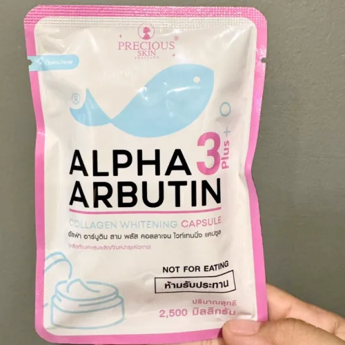Viên Bột Kích Trắng Body Con Cá Alpha Arbutin 3 Plus+ Thái Lan Hỗ Trợ Chống Nắng - Túi 10 Viên