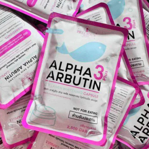 Viên Bột Kích Trắng Body Con Cá Alpha Arbutin 3 Plus+ Thái Lan Hỗ Trợ Chống Nắng - Túi 10 Viên