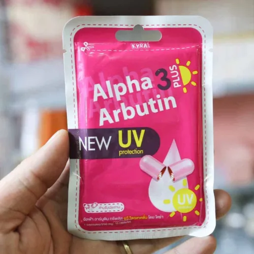 Viên Bột Kích Trắng Body Kyra Alpha Arbutin 3 Plus+ Thái Lan Hỗ Trợ Chống Nắng- Túi 10 Viên