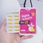 Viên Bột Kích Trắng Body Kyra Alpha Arbutin 3 Plus+ Thái Lan Hỗ Trợ Chống Nắng- Túi 10 Viên
