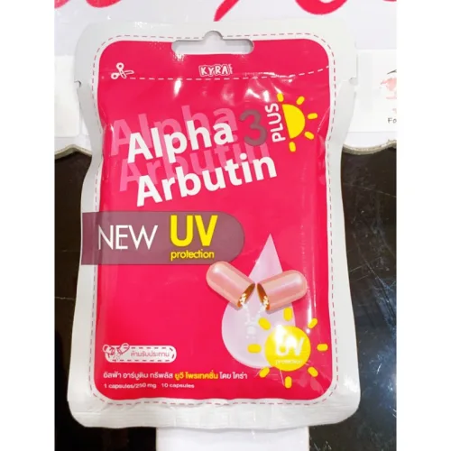 Viên Bột Kích Trắng Body Kyra Alpha Arbutin 3 Plus+ Thái Lan Hỗ Trợ Chống Nắng- Túi 10 Viên