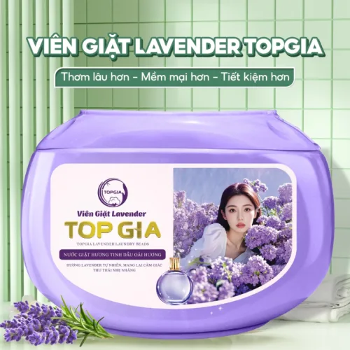 Viên Giặt Top Gia Hương Lavender - Hộp 40 Viên Giặt Quần Áo