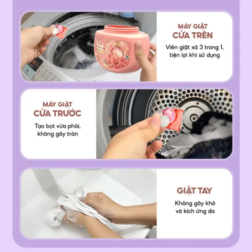 Viên Giặt Top Gia Hương Lavender - Hộp 40 Viên Giặt Quần Áo