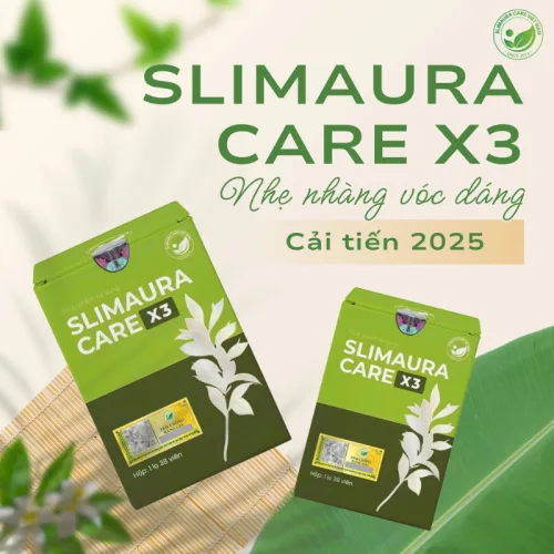 Viên Uống Giảm Cân Giữ Dáng Slimaura Care x3 1 Lọ 38 Viên