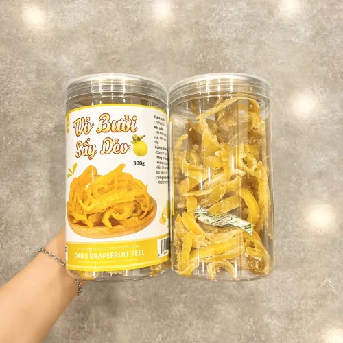 Vỏ Bưởi Sấy Dẻo Thơm Ngon 300g Hộp