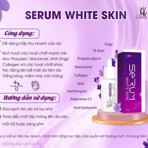 Với Serum White Skin giúp làn da của bạn được cải thiện