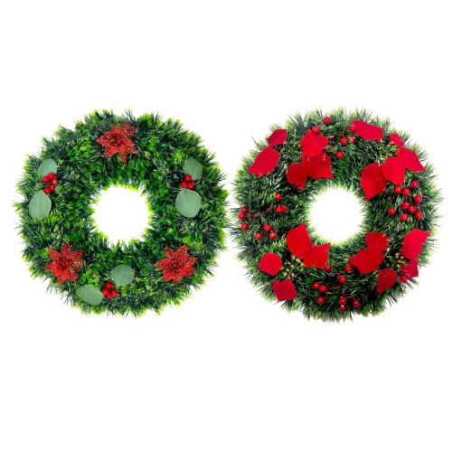 Vòng Nguyệt Quế Noel - Trang Trí Giáng Sinh Tường Cửa - 2 Mẫu Cơ Bản Size 38cm