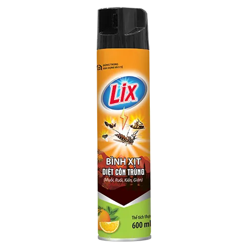 Xịt Côn Trùng LIX Hương Cam Chai Vàng 600ML