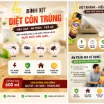 Xịt Côn Trùng LIX Hương Cam Chai Vàng 600ML