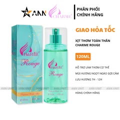 Nước Hoa Xịt Thơm Body Charme Rouge 120ml - Xịt Thơm Toàn Thân Hương Thơm Ngọt Ngào Gơi Cảm [Tặng Túi Giấy Charme]