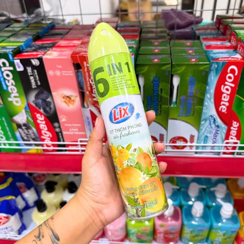 Xịt Thơm Phòng LIX 6 IN 1 Hương Cam Sả 280ml