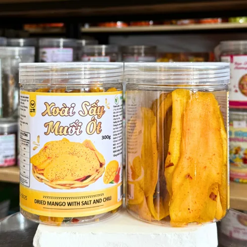 Xoài Sấy Dẻo Muối Ớt Thơm Ngon 300g - Hũ Pet