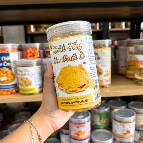 Xoài Sấy Dẻo Muối Ớt Thơm Ngon 400g - Hũ Pet