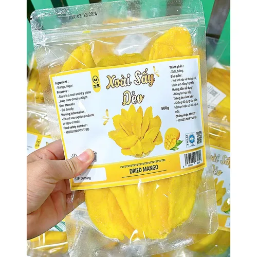 Xoài Sấy Dẻo Túi Zip Nguyên Vị Thơm Ngon 500g