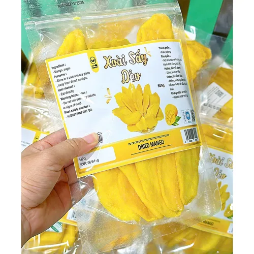 Xoài Sấy Dẻo Túi Zip Nguyên Vị Thơm Ngon 500g