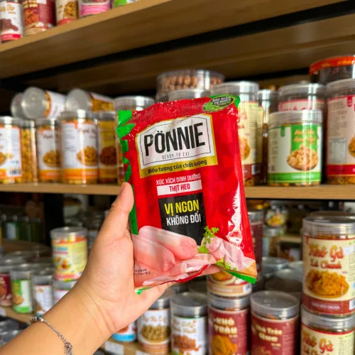 Xúc Xích Gói Dinh Dưỡng Thịt Heo Ponnie - Xúc Xích Ponnie 175g (5 Cây x 35g)