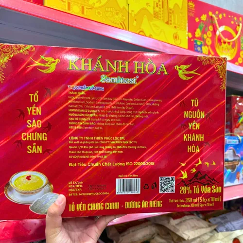 Yến Chưng Đường Phèn Khánh Hòa 28% Đường Ăn Kiêng Set 5 Hủ 70ml