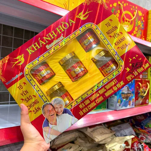 Yến Chưng Đường Phèn Khánh Hòa 28% Đường Ăn Kiêng Set 5 Hủ 70ml