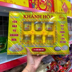 Yến Chưng Đường Phèn Khánh Hòa KHNest 32% Hộp Vàng 6 Hủ 70ml