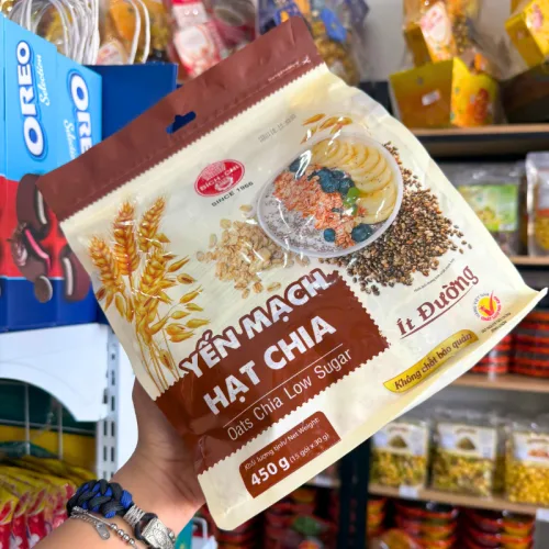 Yến Mạch Hạt Chia Ít Đường BÍCH CHI 450g (15 gói x 30g)