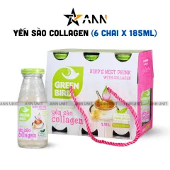 Yến Sào Collagen Green Bird Lốc 6 Chai 185ml