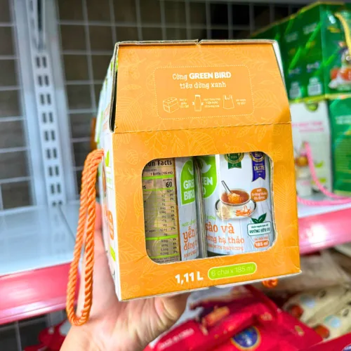 Yến Sào Đông Trùng Hạ Thảo Green Bird Lốc 6 Chai 185ml