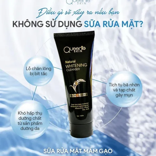 yêu thương da mỗi ngày với sữa rửa mặt mầm gạo Queenie Skin