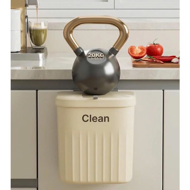 Thùng Rác Treo Tường 12L 16x26.5x29cm - Treo Cánh Tủ Bếp, Dán Tường
