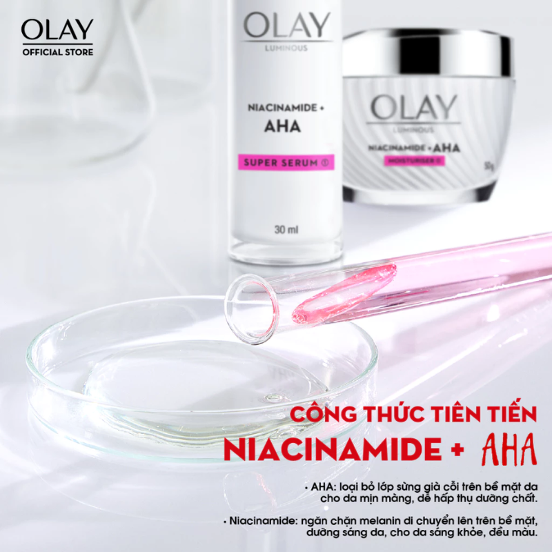 Minh họa công thức Niacinamide và AHA