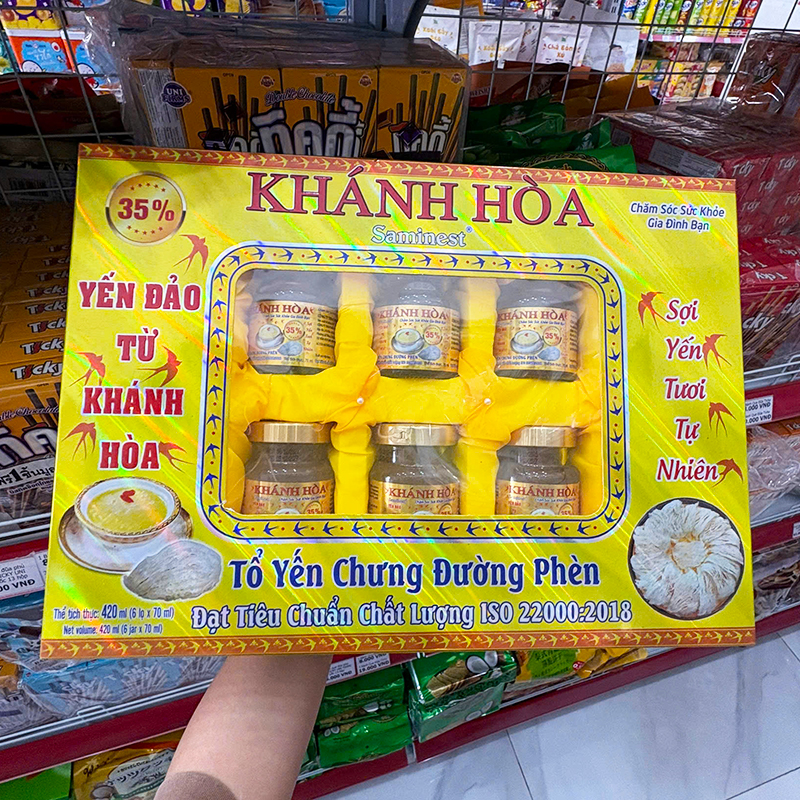 Hộp vàng set 6 hũ, thể tích thực 420ml (6 hũ x 70ml).