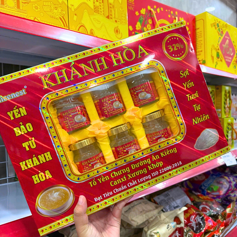 Tổ Yến Chưng Đường Đảo Từ Khánh Hòa Nicenest 32% Set 6 Hũ 70ml
