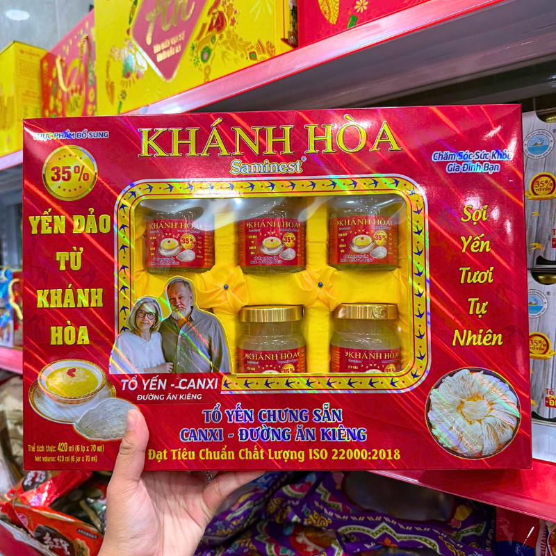 Tổ Yến Chưng Đường Ăn Kiêng Khánh Hòa Saminest 35% Set 6 Hủ phù hợp để tham khảo khi chọn yến sào