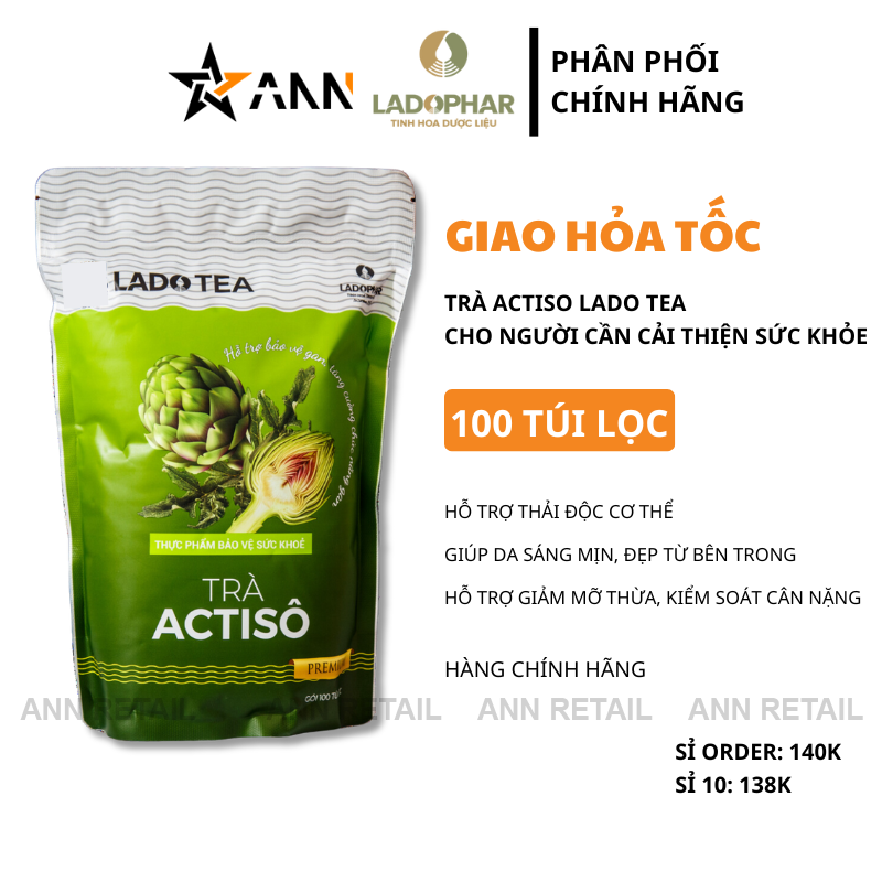 Trà Actiso Lado Tea 100 Túi Lọc x 2g