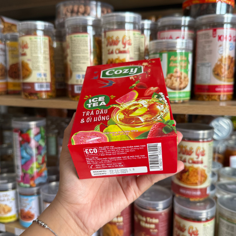 Trà Dâu & Ổi Hồng Cozy Ice Tea 120g (8 gói x 15g)